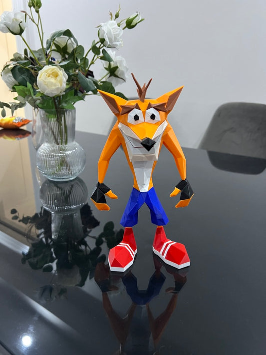 Crash Bandicoot Low Poly - Koleksiyon Figürü
